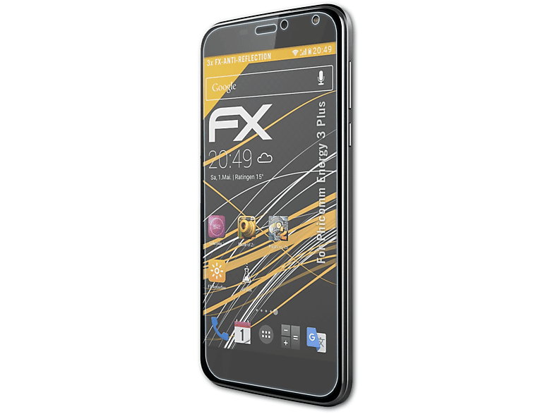 ATFOLIX 3x FX-Antireflex Displayschutz(für Phicomm Energy 3 Plus)