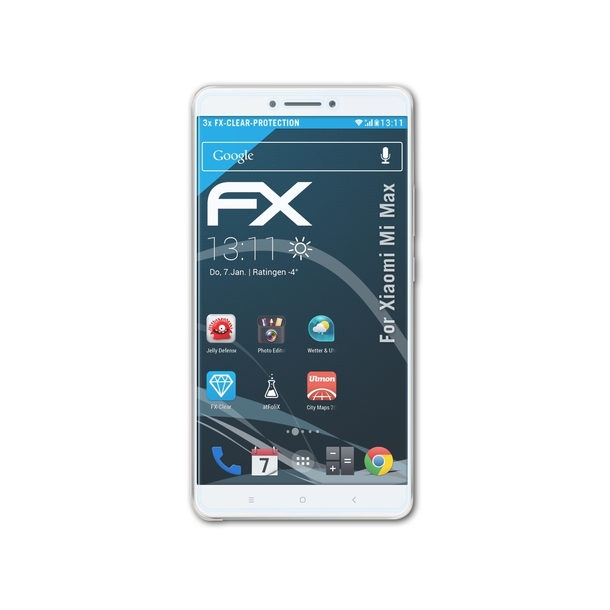 ATFOLIX Mi FX-Clear Max) Xiaomi 3x Displayschutz(für