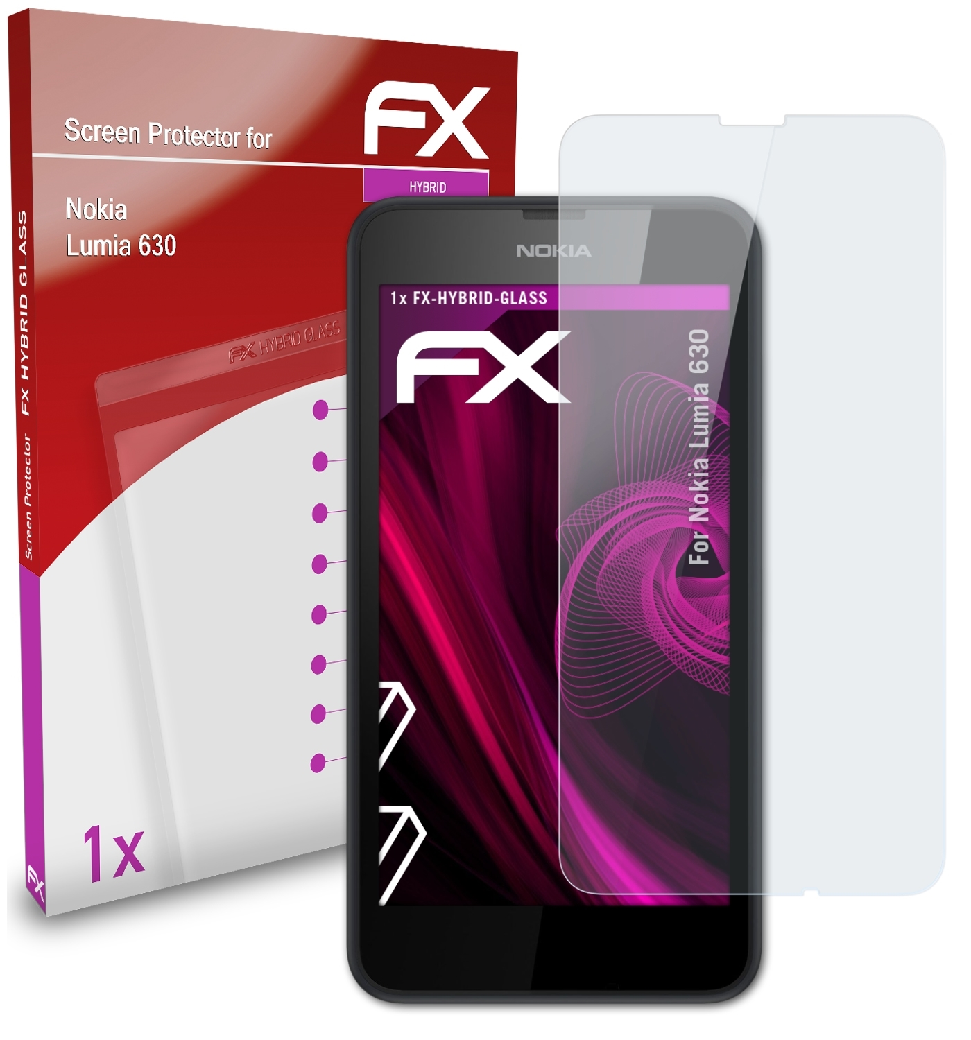 ATFOLIX FX-Hybrid-Glass Lumia Nokia Schutzglas(für 630)