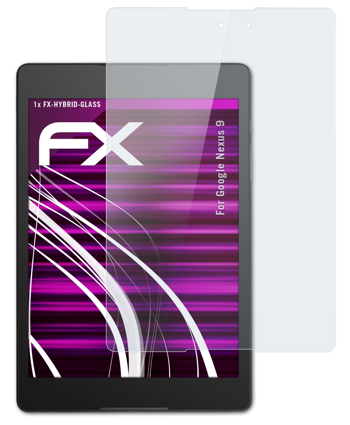 ATFOLIX FX-Hybrid-Glass Schutzglas(für Google 9) Nexus