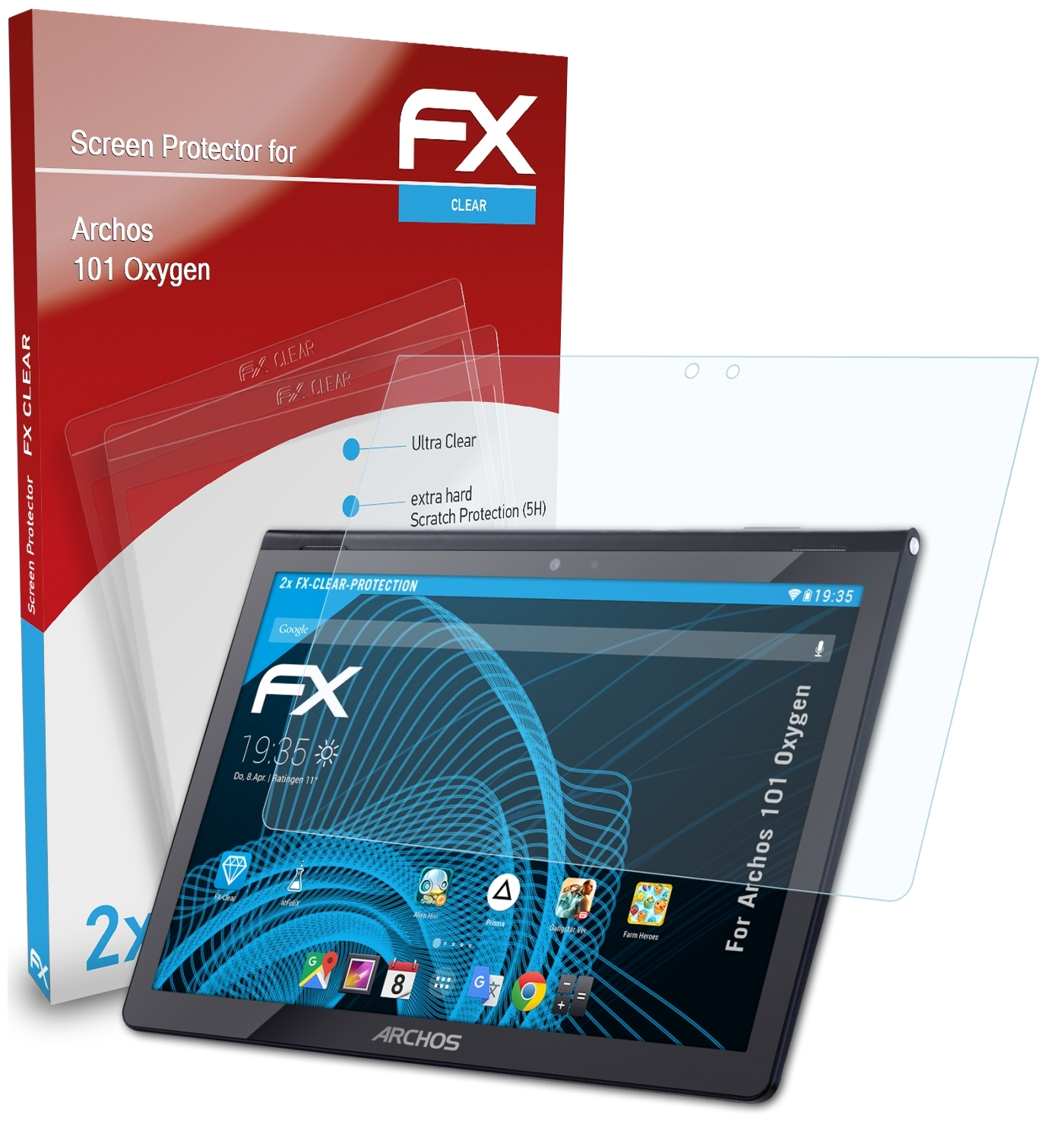 ATFOLIX 2x FX-Clear Displayschutz(für Archos 101 Oxygen)