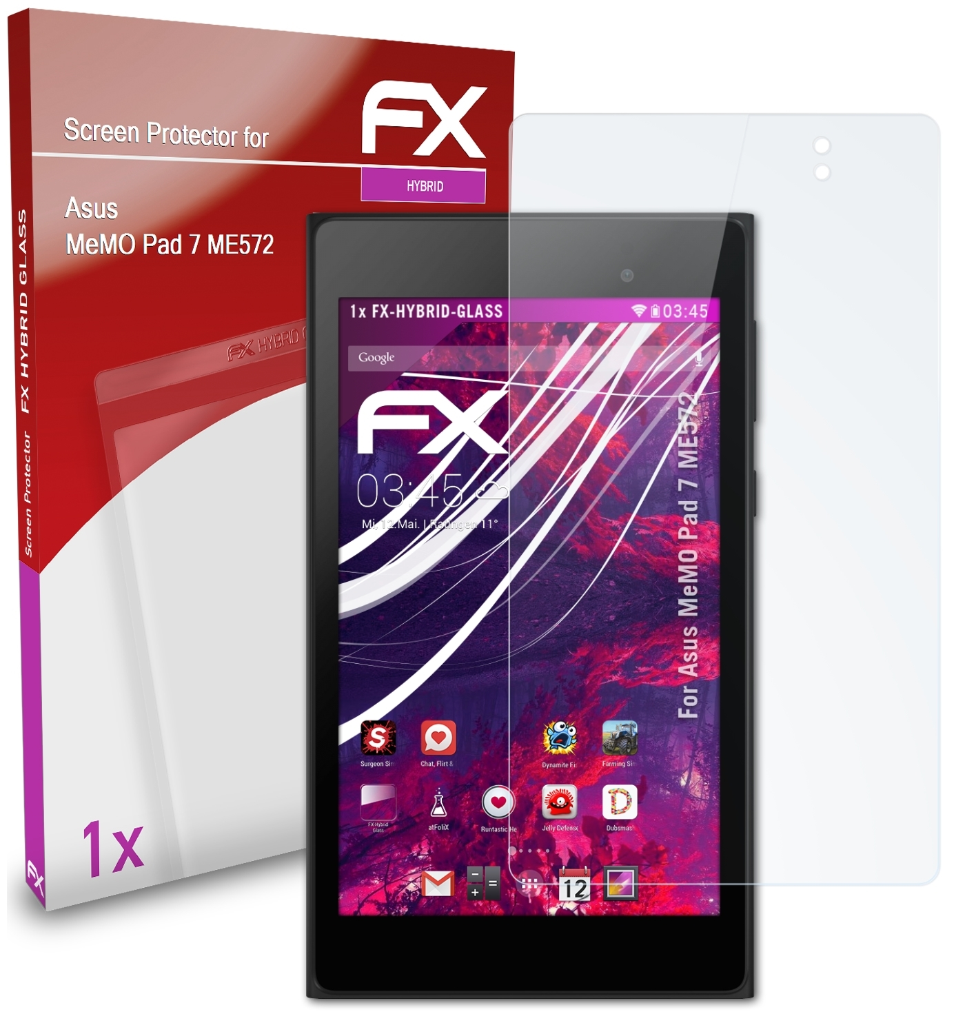 FX-Hybrid-Glass ATFOLIX (ME572)) Asus 7 MeMO Pad Schutzglas(für