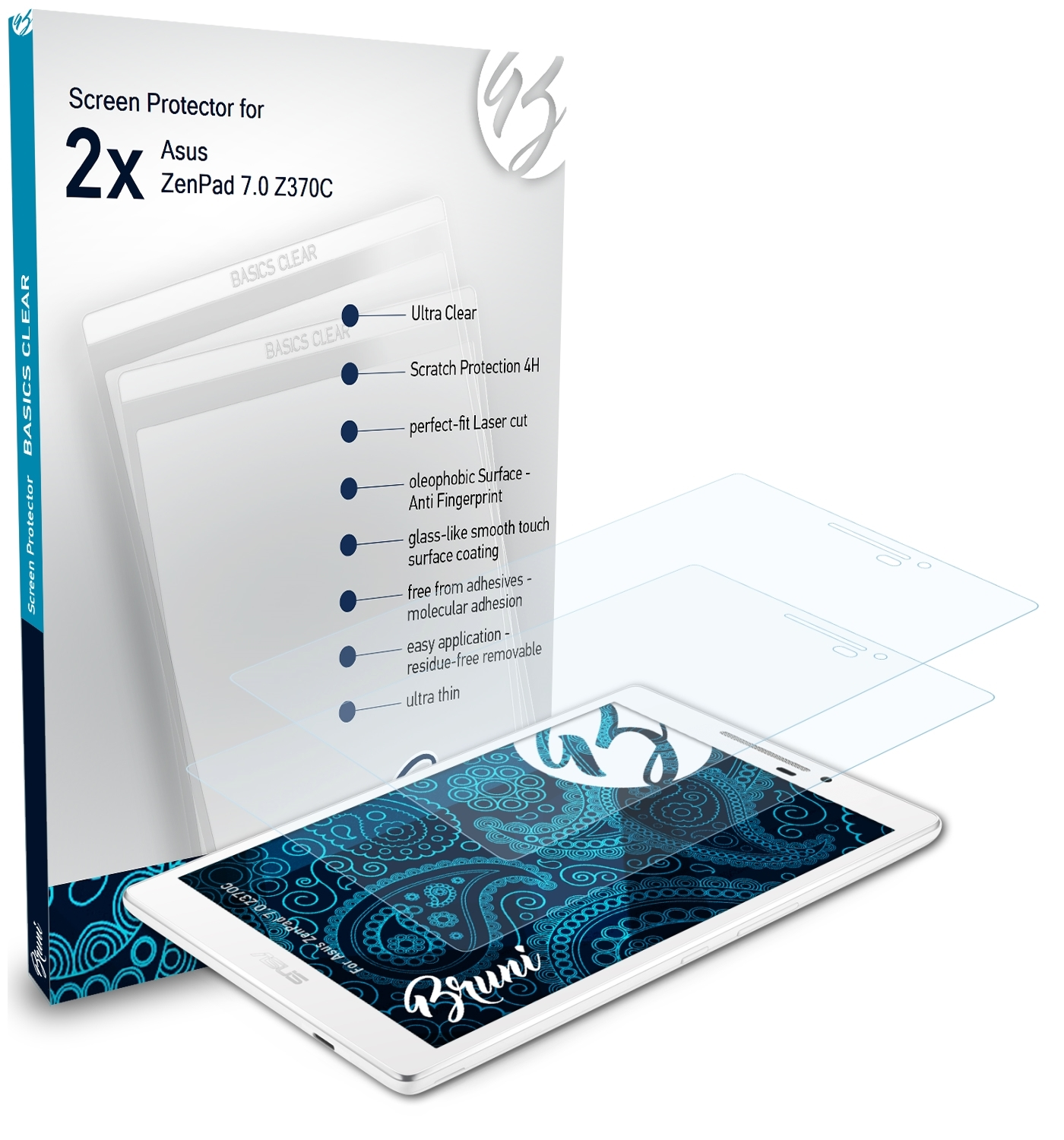 7.0 Schutzfolie(für 2x BRUNI (Z370C)) ZenPad Basics-Clear Asus