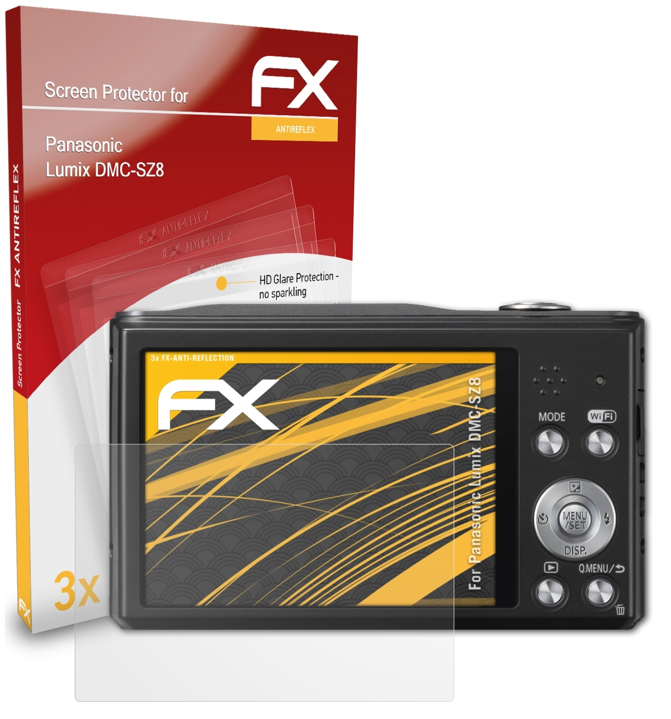 ATFOLIX 3x Lumix DMC-SZ8) FX-Antireflex Panasonic Displayschutz(für