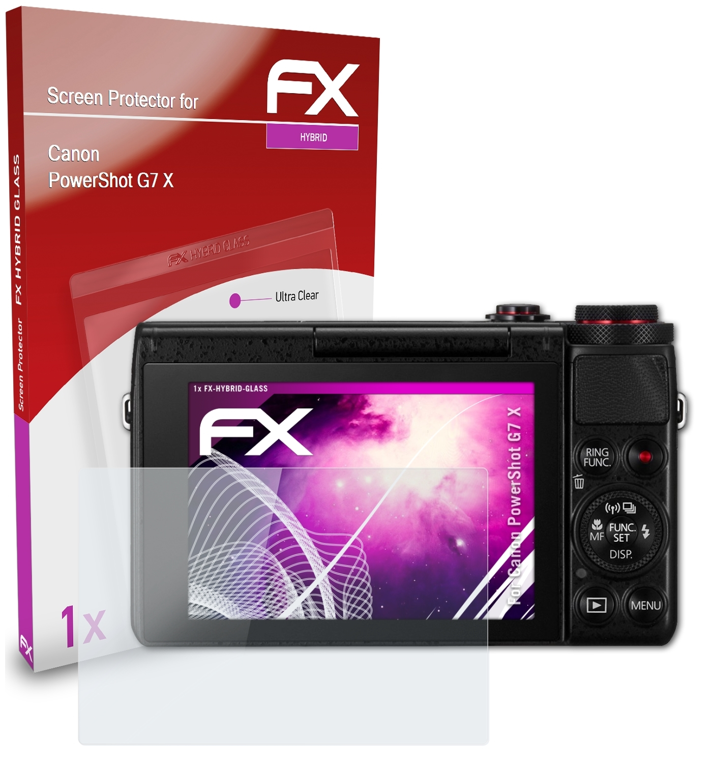 ATFOLIX FX-Hybrid-Glass Schutzglas(für Canon PowerShot G7 X)