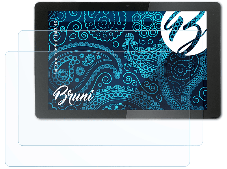 BRUNI 2x Basics-Clear Schutzfolie(für Xoro TelePad 10A3 4G) | Tabletschutzfolien