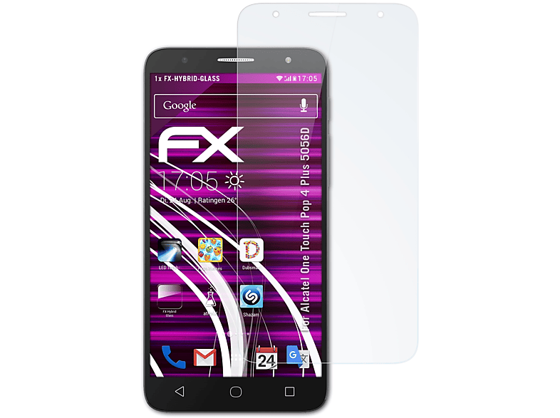 ATFOLIX FX-Hybrid-Glass Schutzglas(für Alcatel One Touch Pop 4 Plus (5056D))
