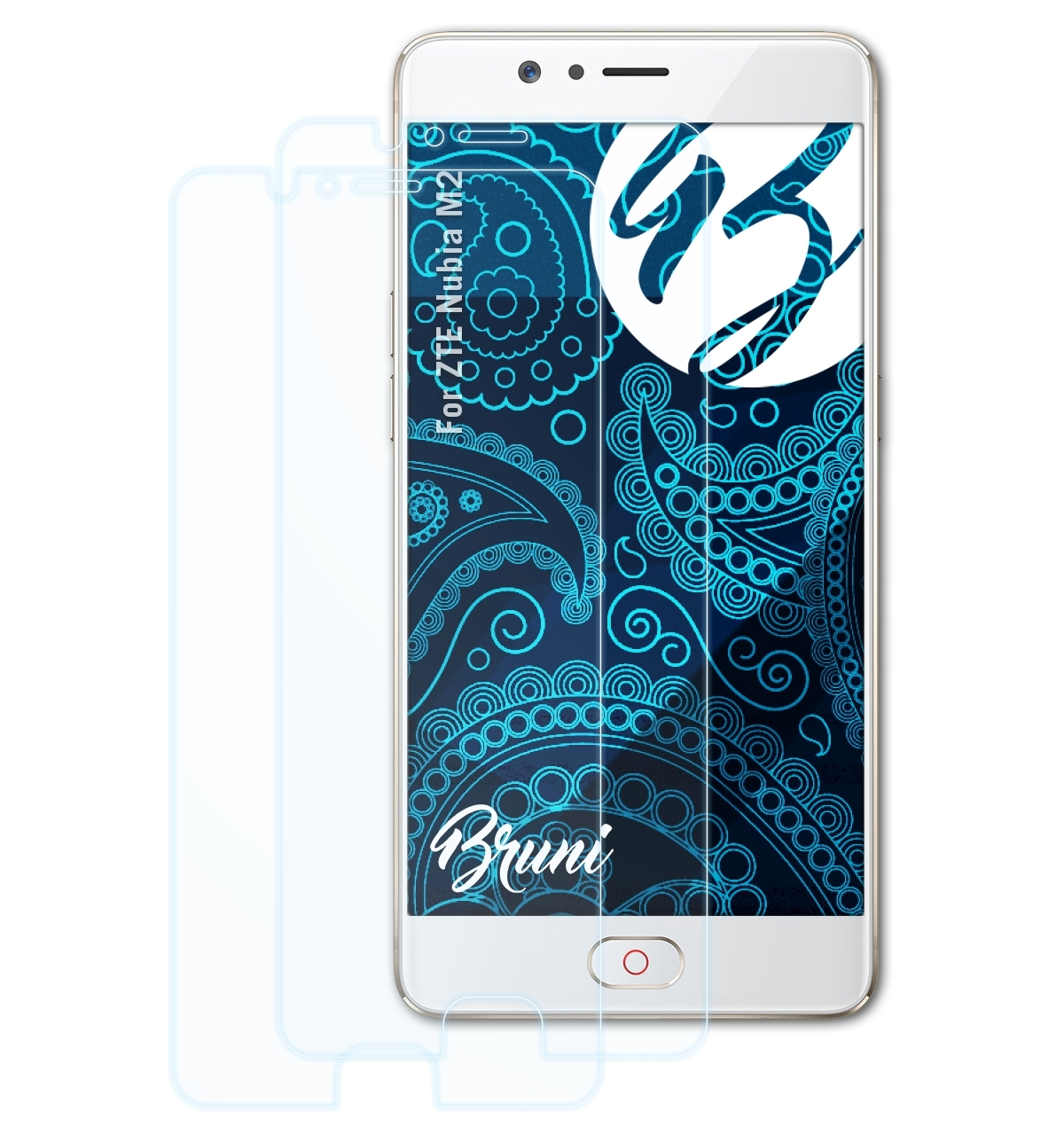 Nubia M2) Basics-Clear BRUNI 2x ZTE Schutzfolie(für