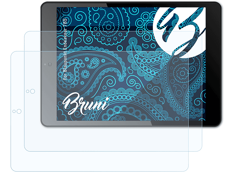 BRUNI 2x Basics-Clear Schutzfolie(für Blaupunkt Endeavour 785)