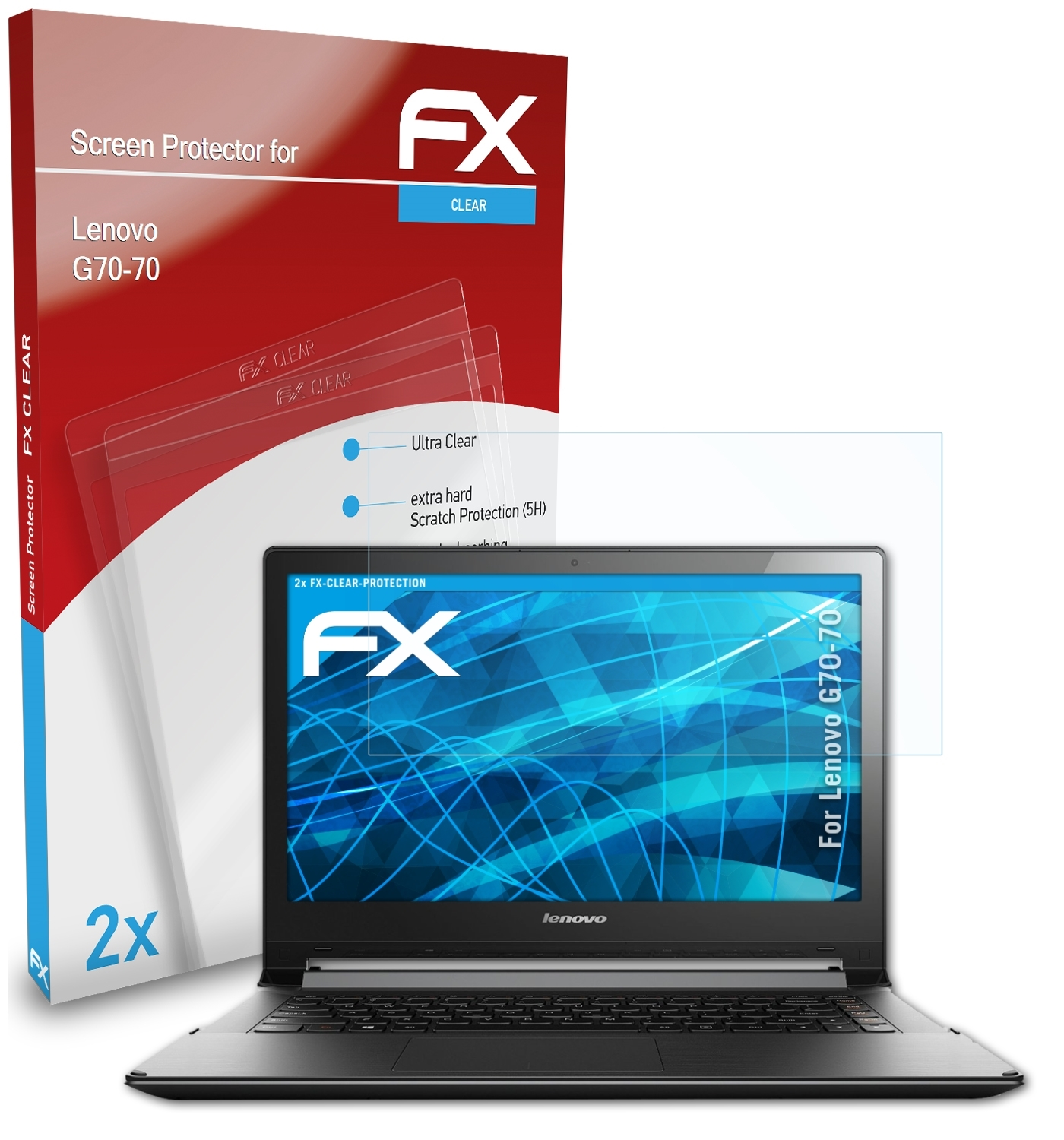 2x Lenovo FX-Clear Displayschutz(für G70-70) ATFOLIX