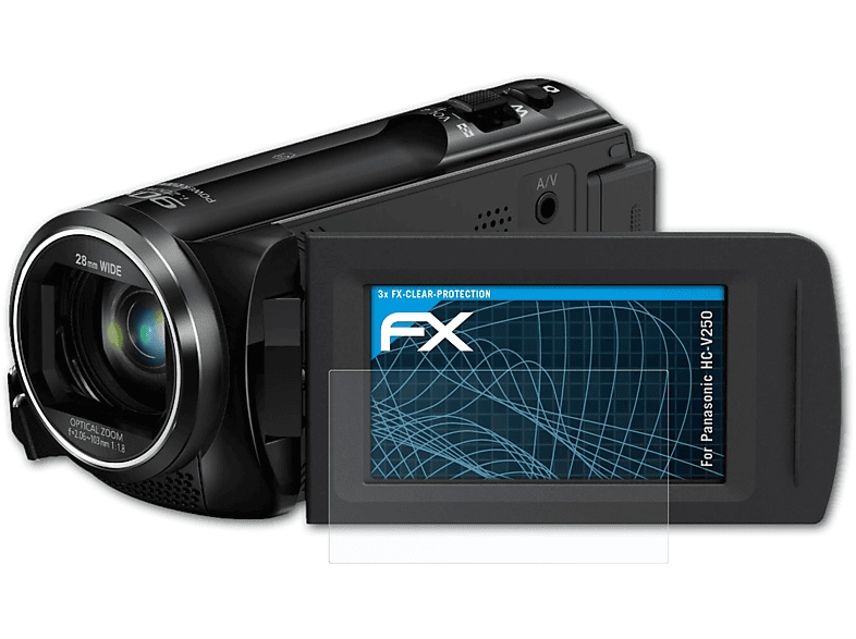 ATFOLIX 3x FX-Clear Displayschutz(für Panasonic HC-V250)