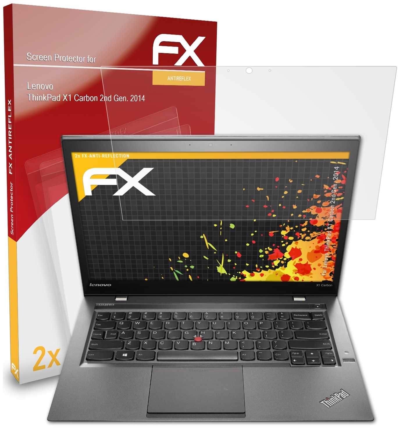 ATFOLIX 2x FX-Antireflex X1 2014)) (2nd Gen. Carbon Displayschutz(für Lenovo ThinkPad