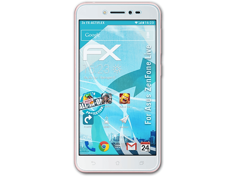ATFOLIX 3x FX-ActiFleX Displayschutz(für Asus ZenFone Live)
