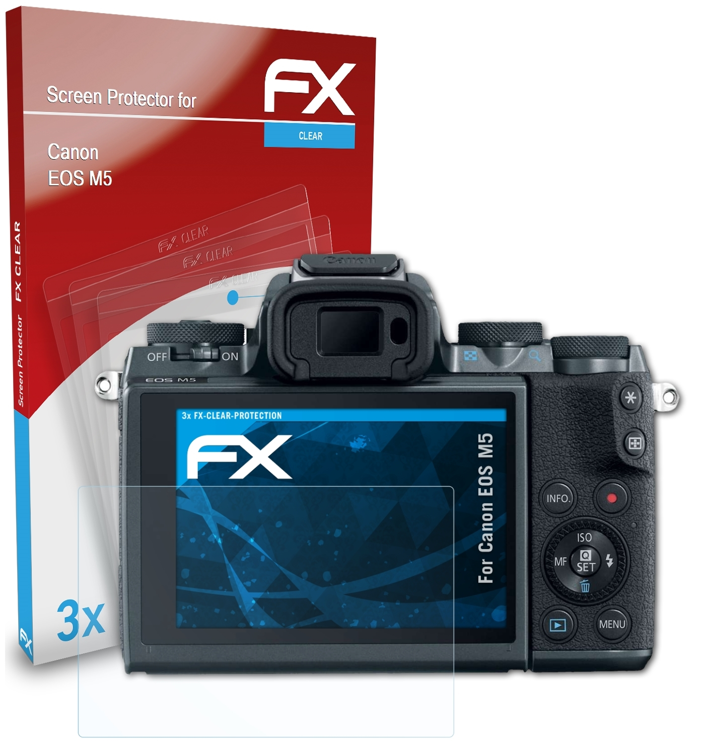 ATFOLIX 3x FX-Clear Canon M5) Displayschutz(für EOS