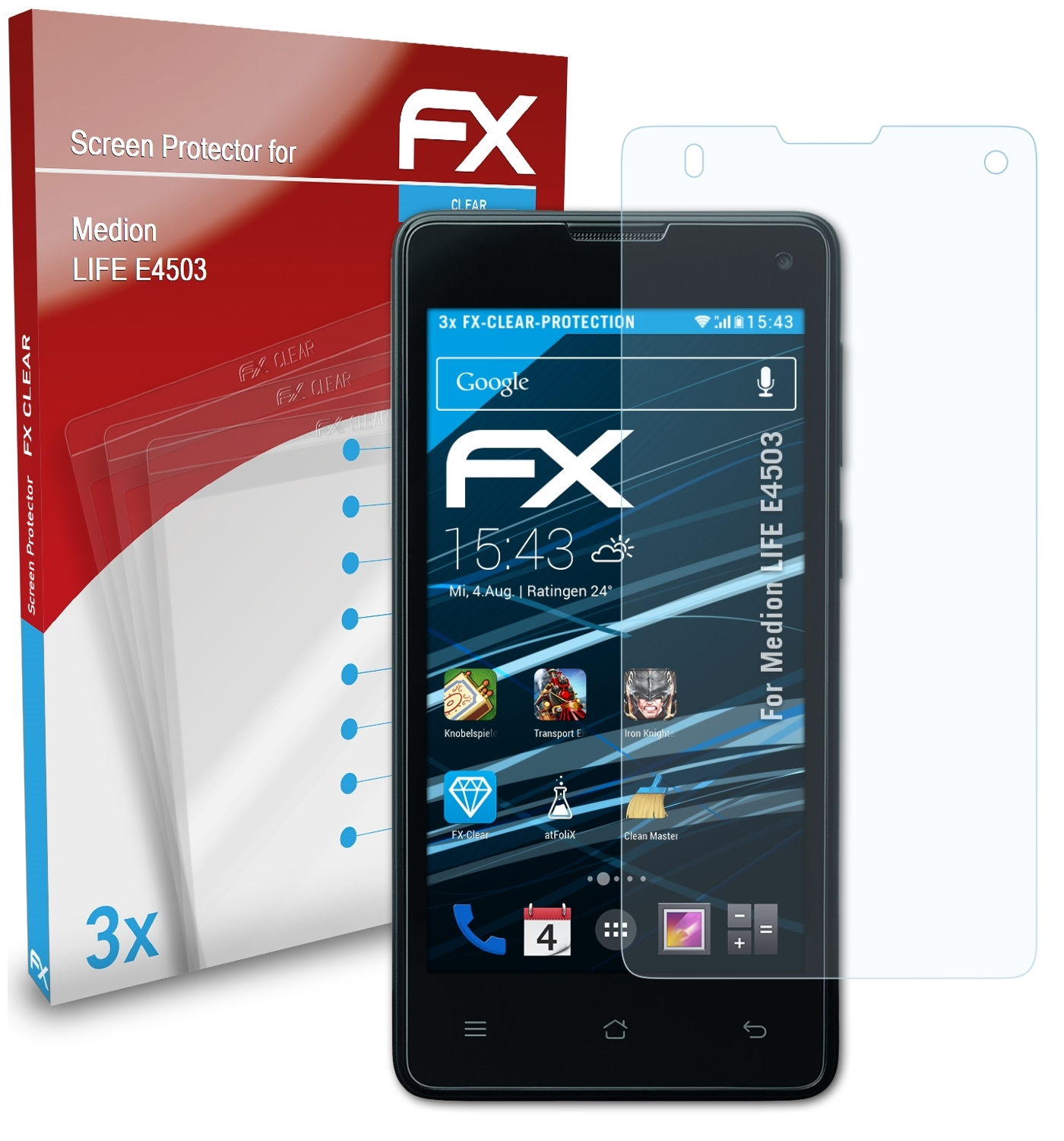 Medion FX-Clear LIFE ATFOLIX E4503) Displayschutz(für 3x