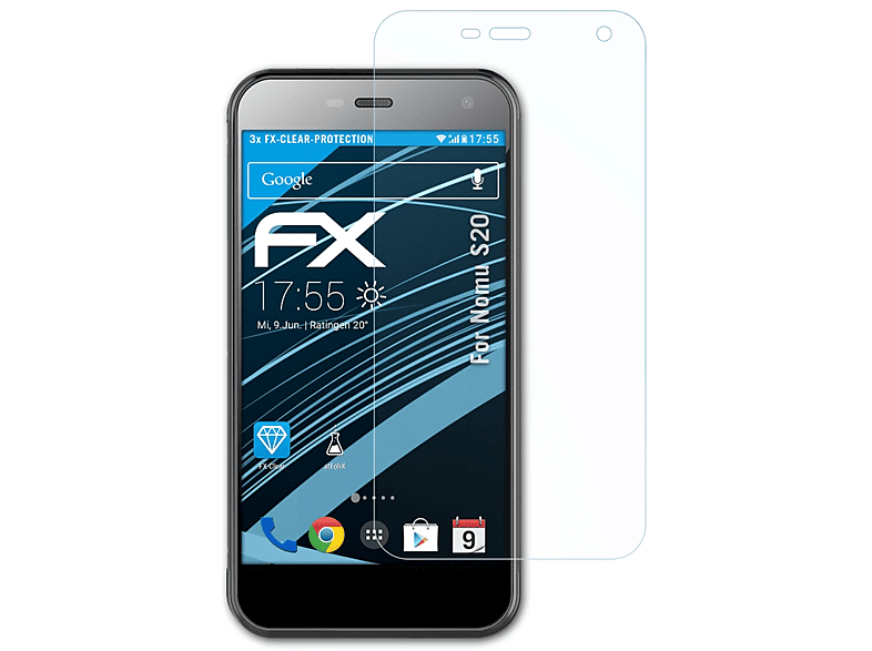 ATFOLIX Displayschutz(für FX-Clear S20) Nomu 3x