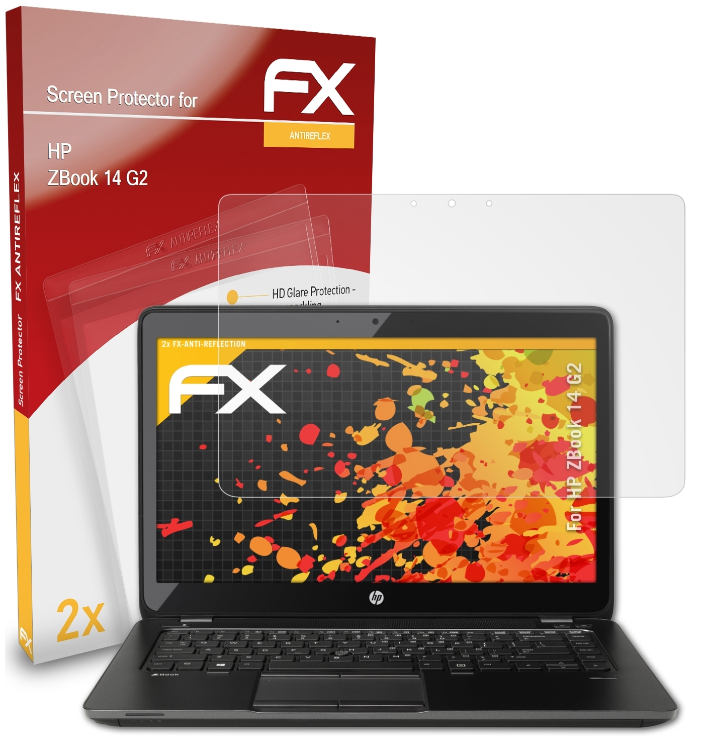 ZBook 2x FX-Antireflex 14 HP Displayschutz(für ATFOLIX G2)