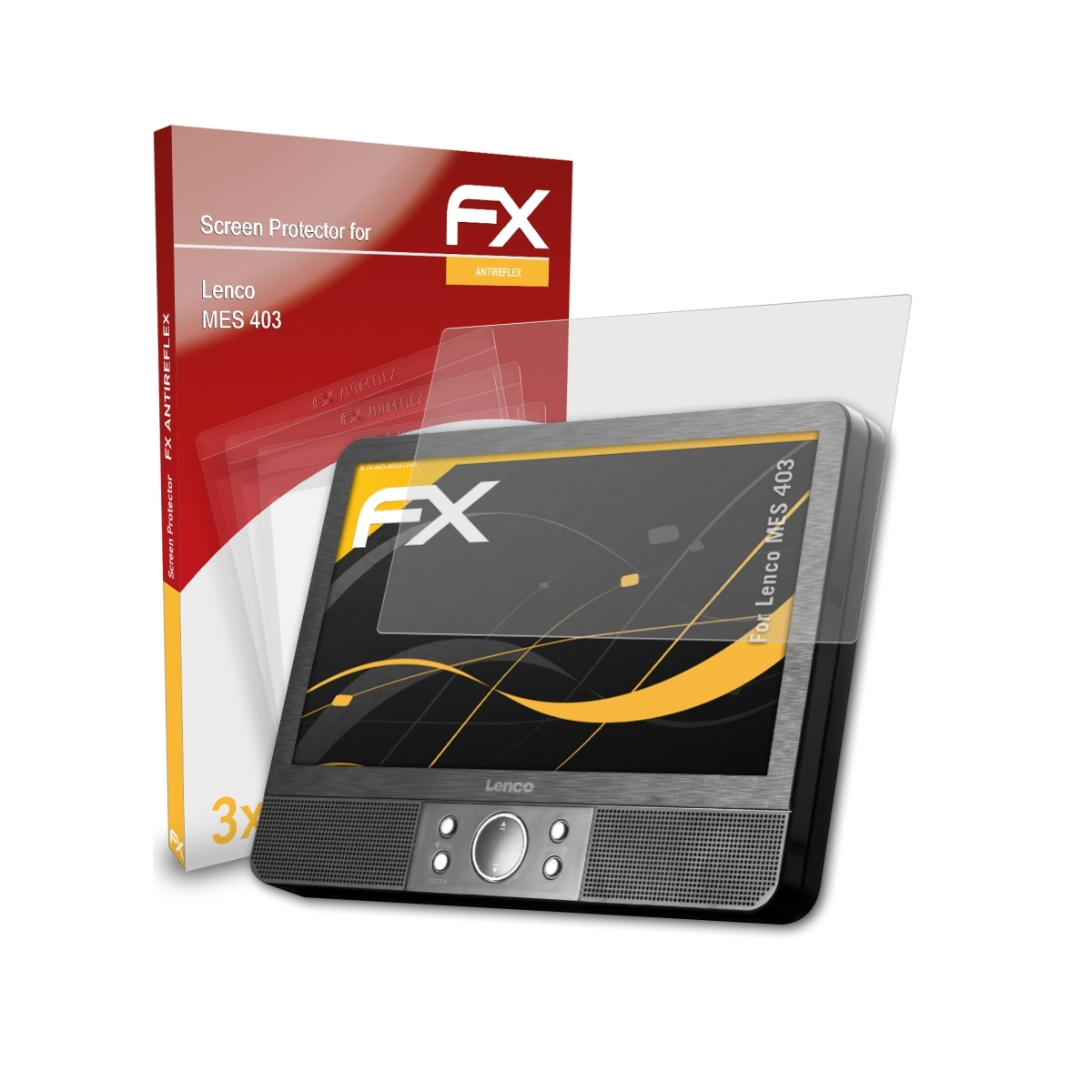 ATFOLIX 3x FX-Antireflex Displayschutz(für MES 403) Lenco