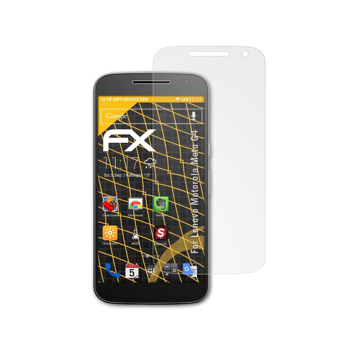 Displayschutz(für 3x G4) FX-Antireflex ATFOLIX Moto Lenovo Motorola