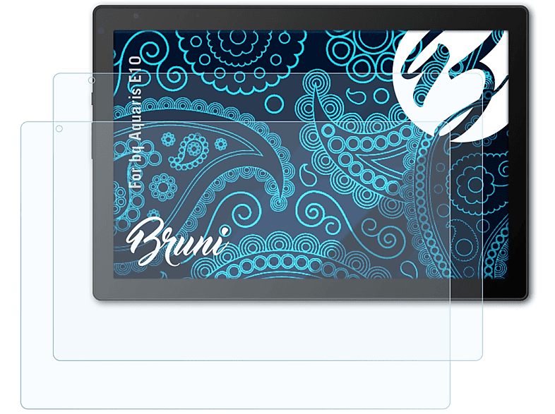 BRUNI 2x Basics-Clear Schutzfolie(für bq Aquaris E10)