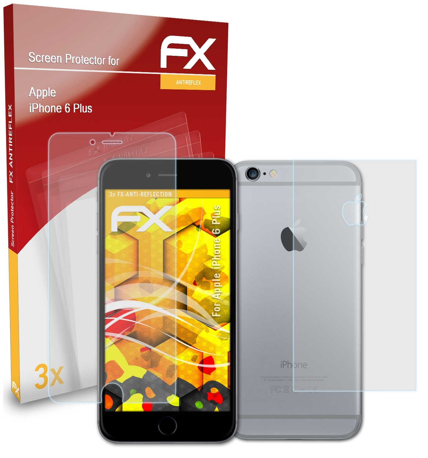 Displayschutz(für iPhone Apple 6 3x FX-Antireflex Plus) ATFOLIX