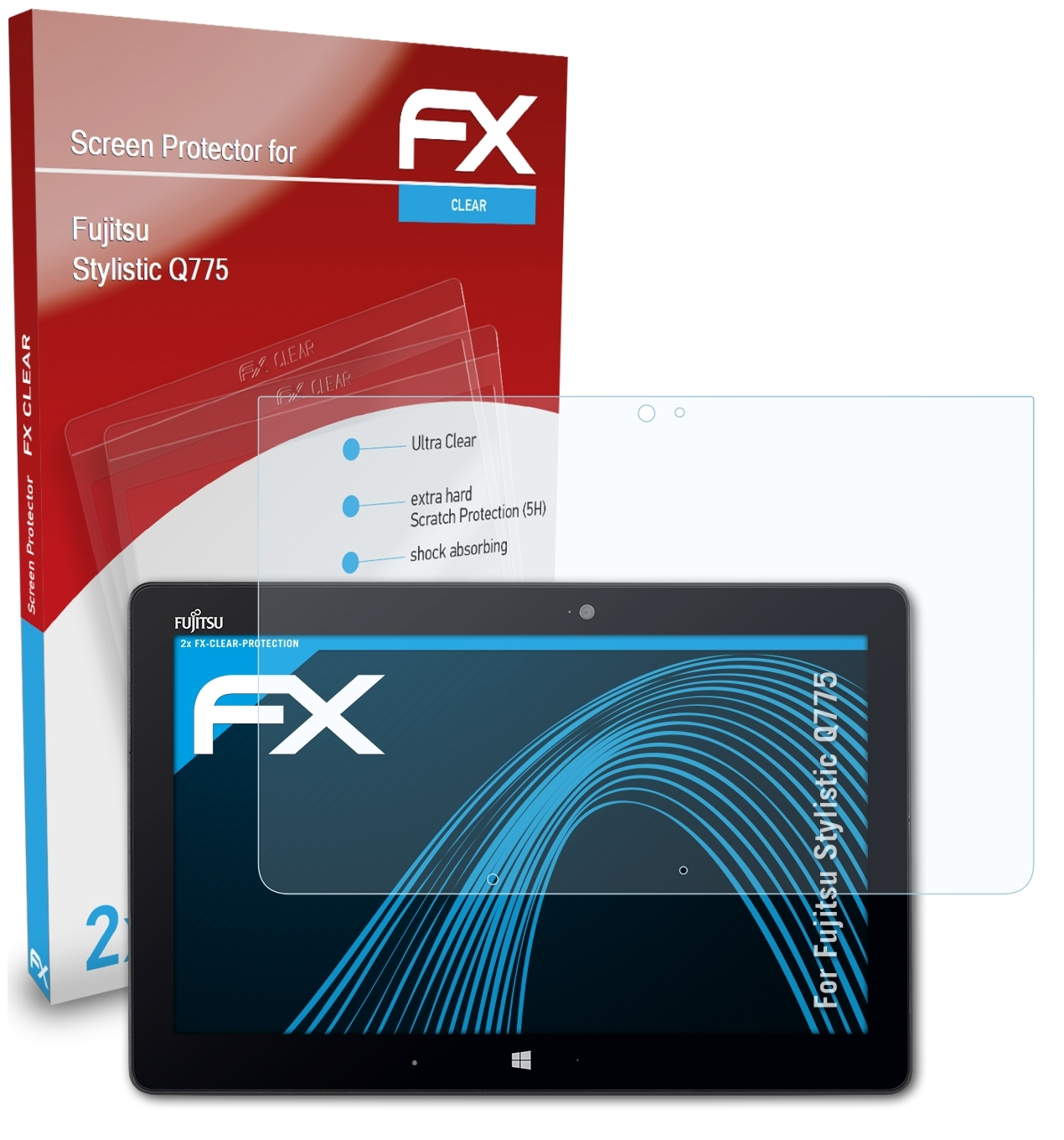 Stylistic 2x Q775) FX-Clear Fujitsu Displayschutz(für ATFOLIX