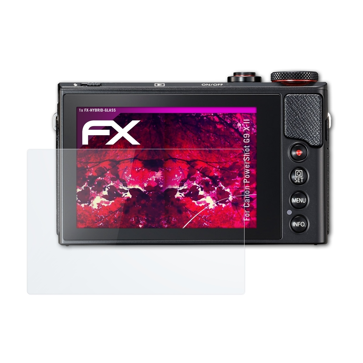 X ATFOLIX PowerShot Schutzglas(für II) Canon FX-Hybrid-Glass G9