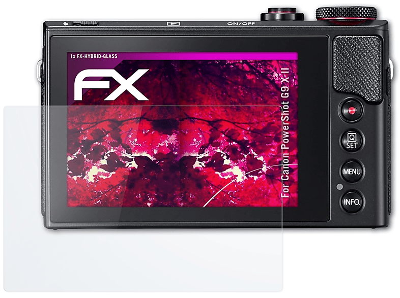 X ATFOLIX PowerShot Schutzglas(für II) Canon FX-Hybrid-Glass G9