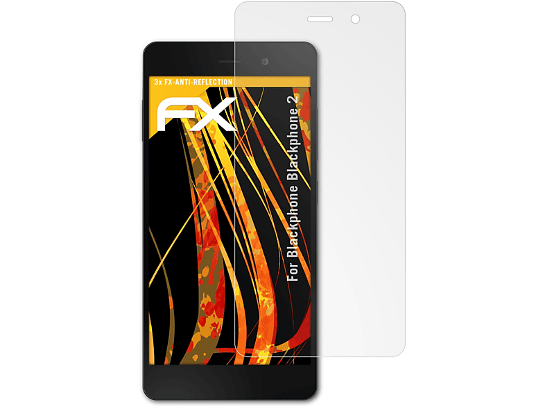 ATFOLIX 3x FX-Antireflex Displayschutz(für Blackphone Blackphone 2)