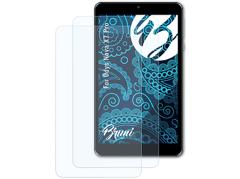 BRUNI 2x Basics-Clear Schutzfolie(für Odys Nova X7 Pro)