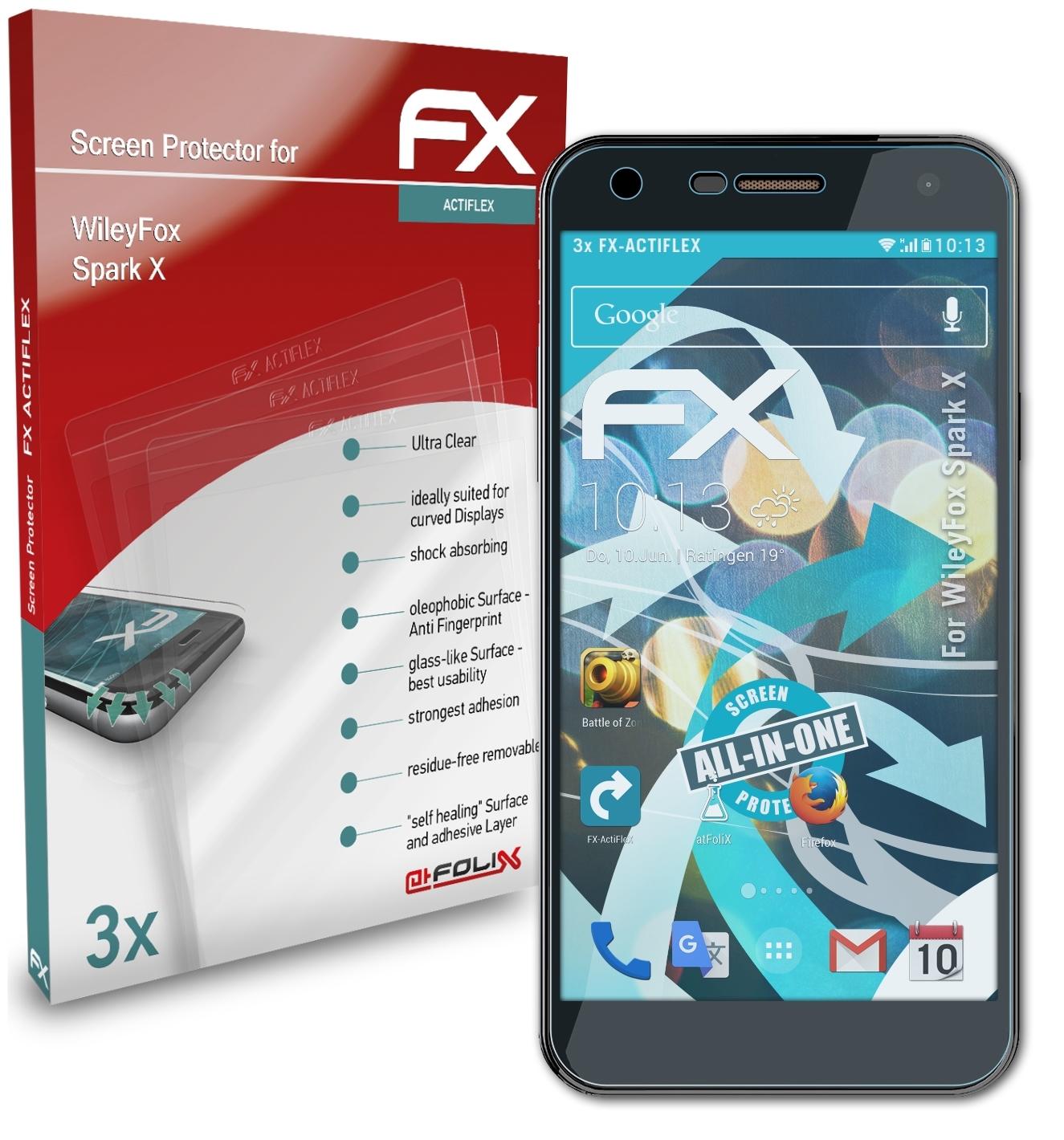 X) Spark Displayschutz(für WileyFox ATFOLIX FX-ActiFleX 3x