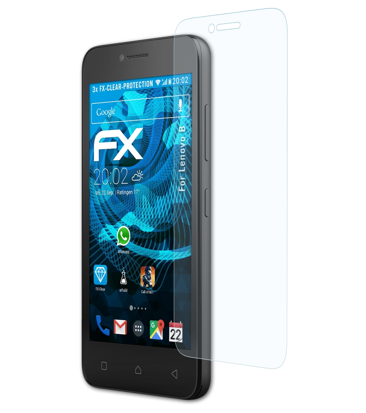 ATFOLIX 3x FX-Clear B) Displayschutz(für Lenovo