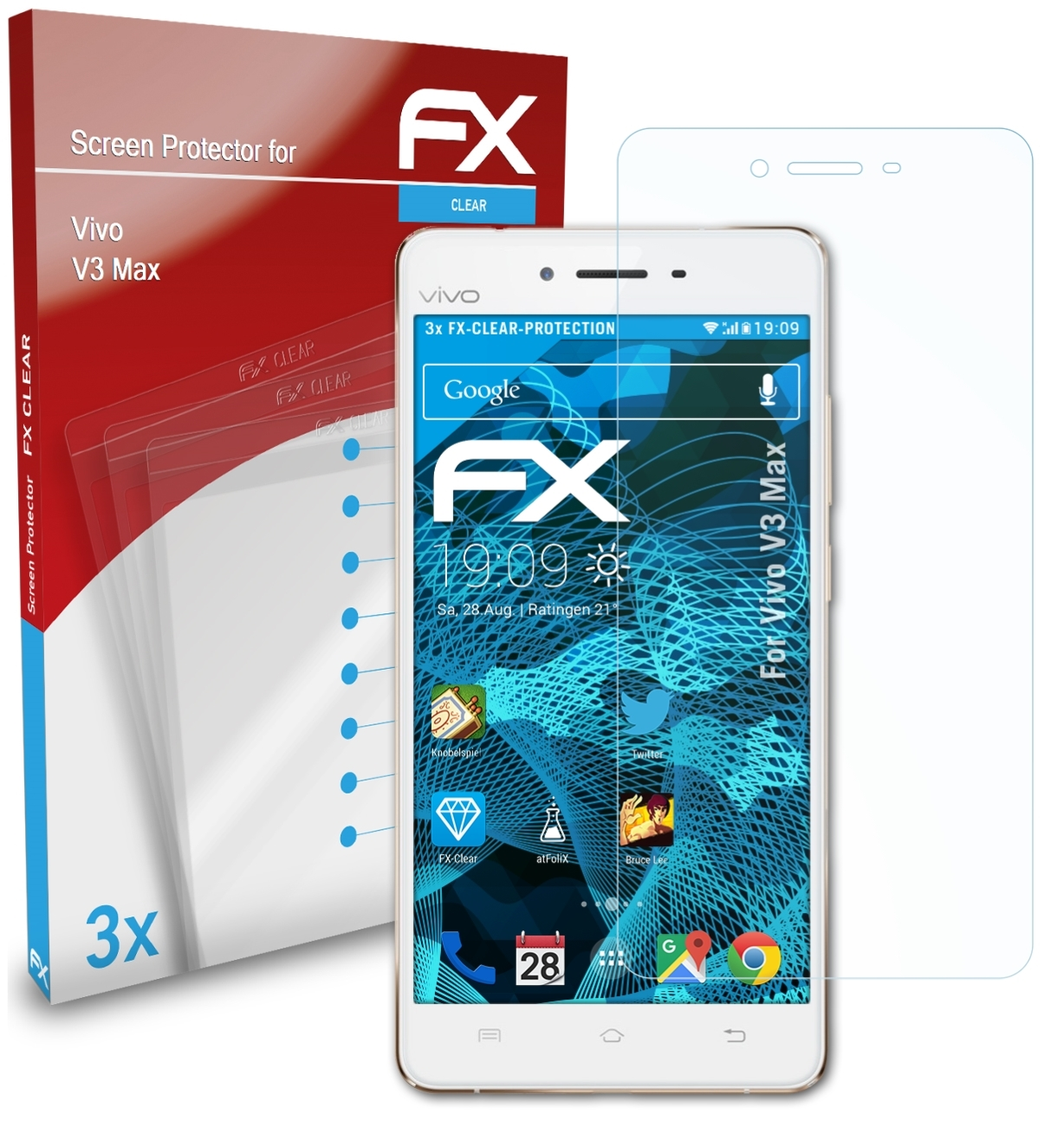 FX-Clear ATFOLIX Max) Displayschutz(für V3 3x Vivo