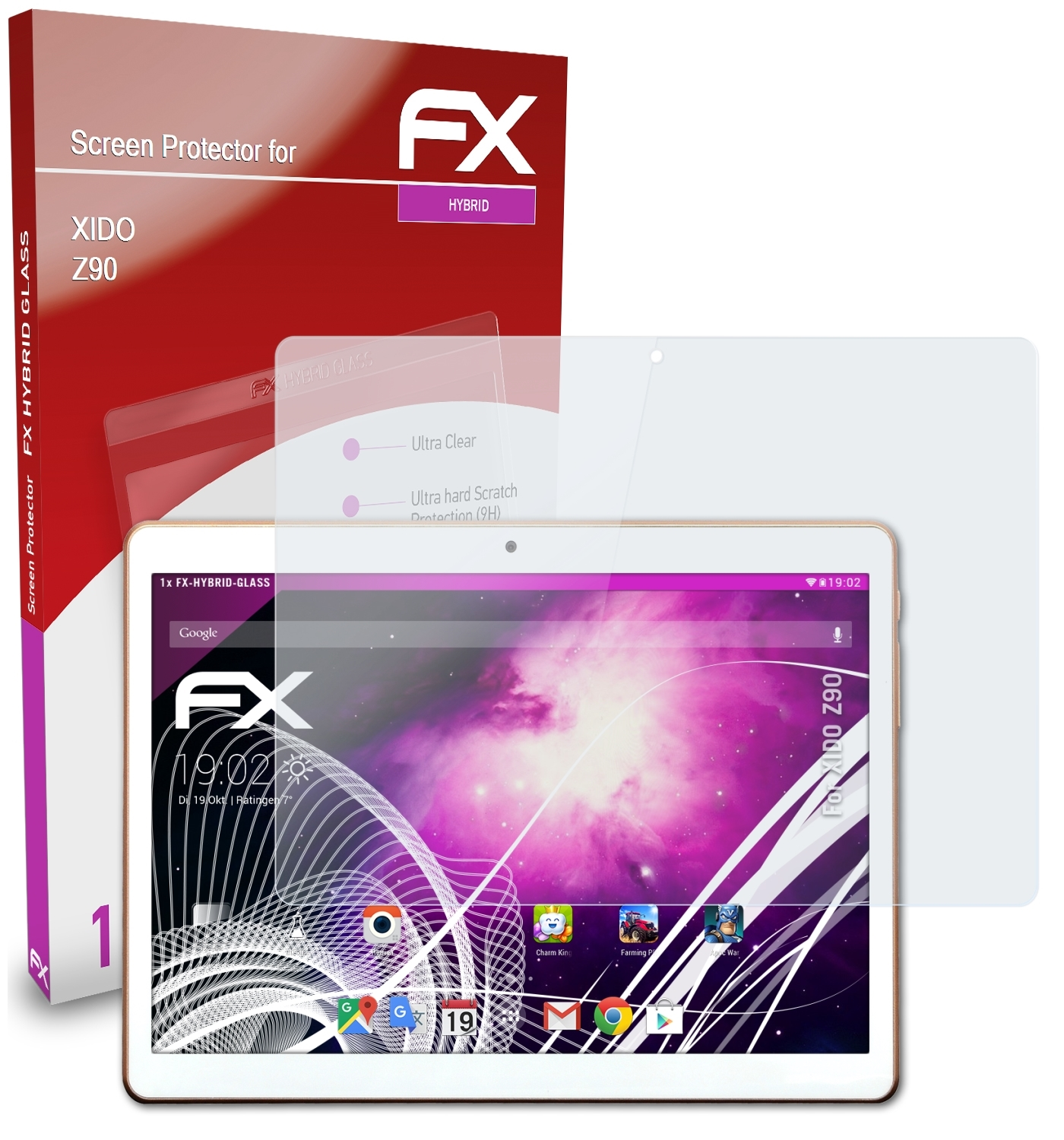 XIDO FX-Hybrid-Glass Z90) Schutzglas(für ATFOLIX