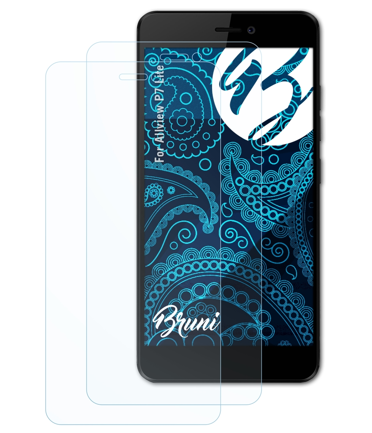 BRUNI 2x Basics-Clear Schutzfolie(für Allview P7 Lite)