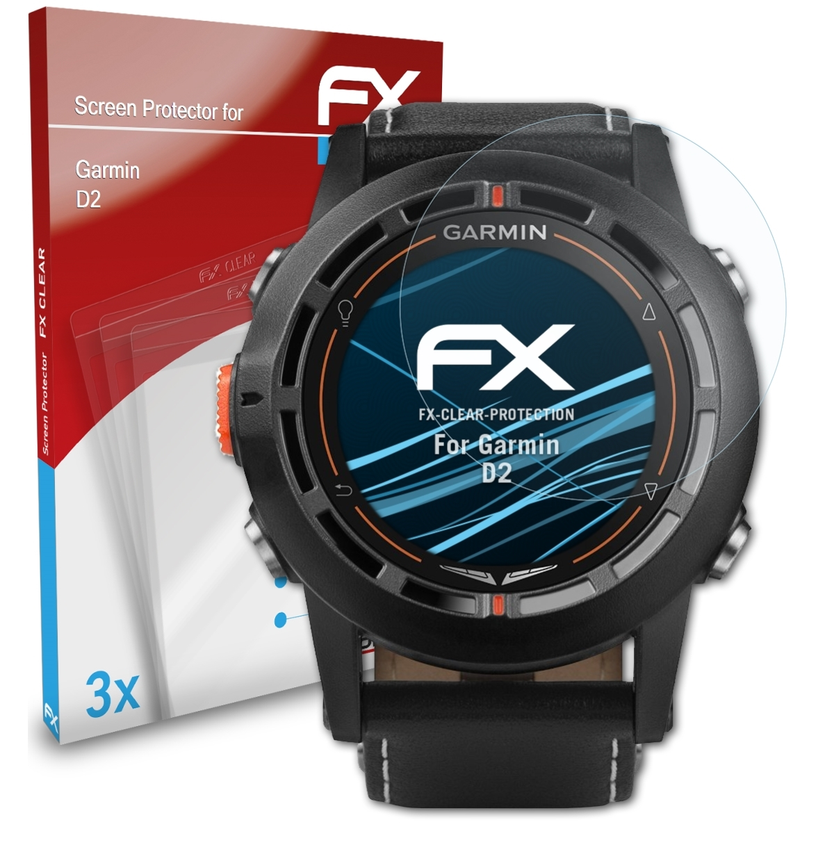 ATFOLIX 3x FX-Clear Displayschutz(für Garmin D2)