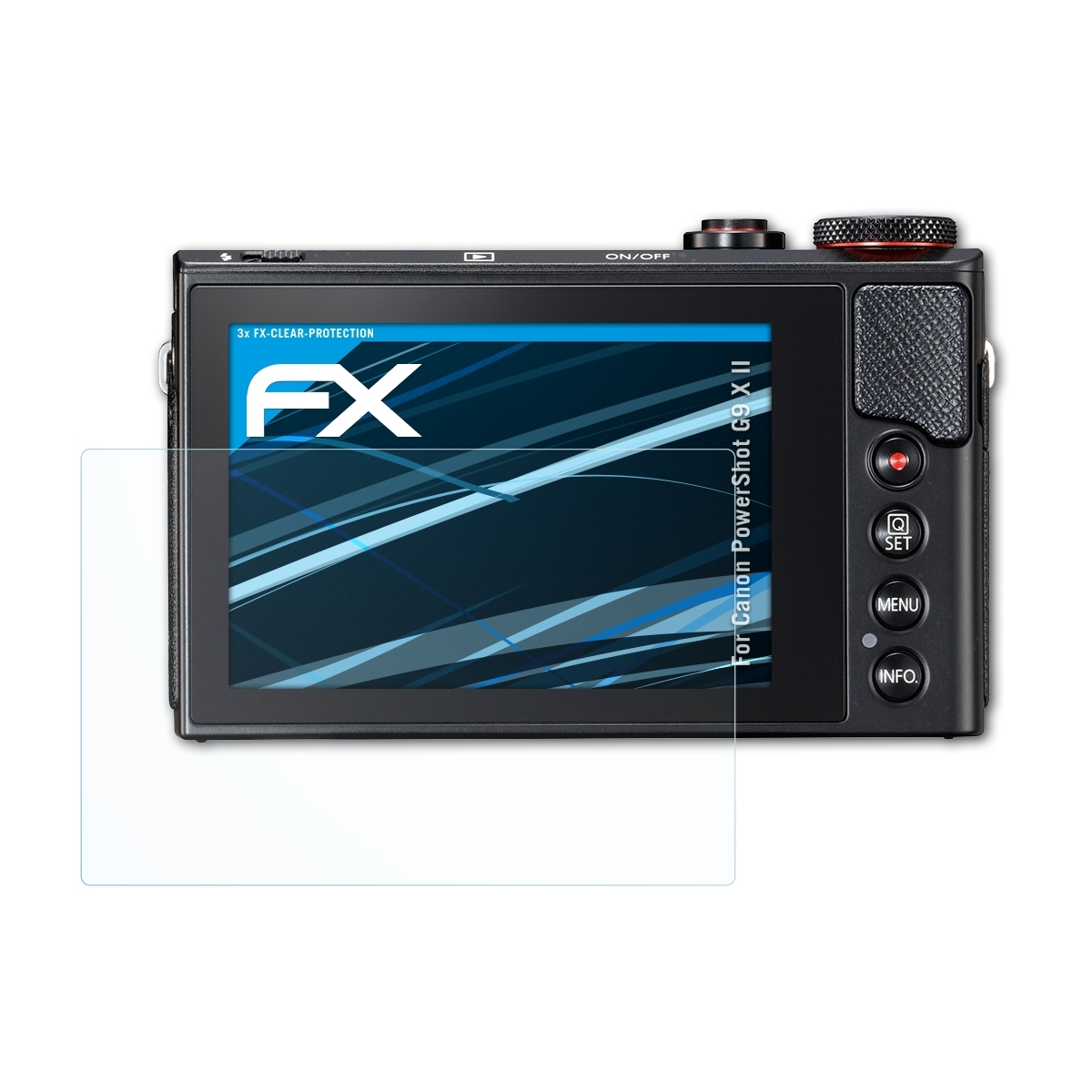 G9 II) Canon ATFOLIX PowerShot X 3x Displayschutz(für FX-Clear