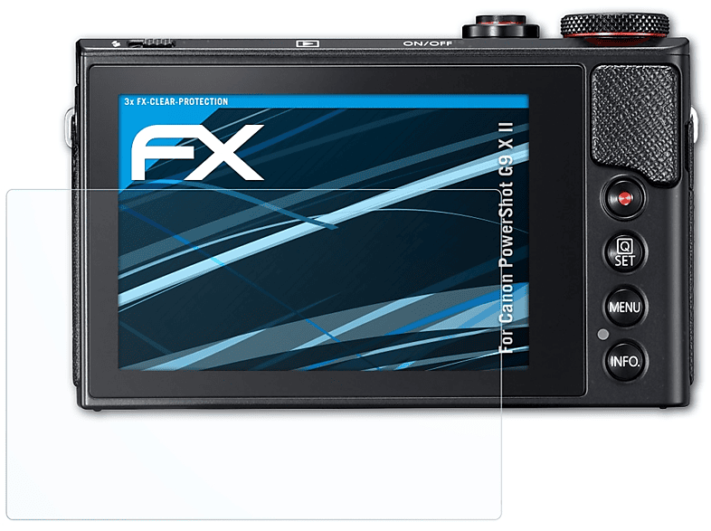 ATFOLIX 3x FX-Clear Displayschutz(für PowerShot G9 II) X Canon