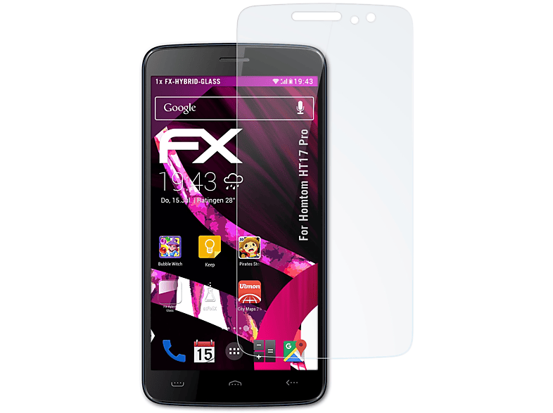 Pro) Homtom FX-Hybrid-Glass Schutzglas(für HT17 ATFOLIX