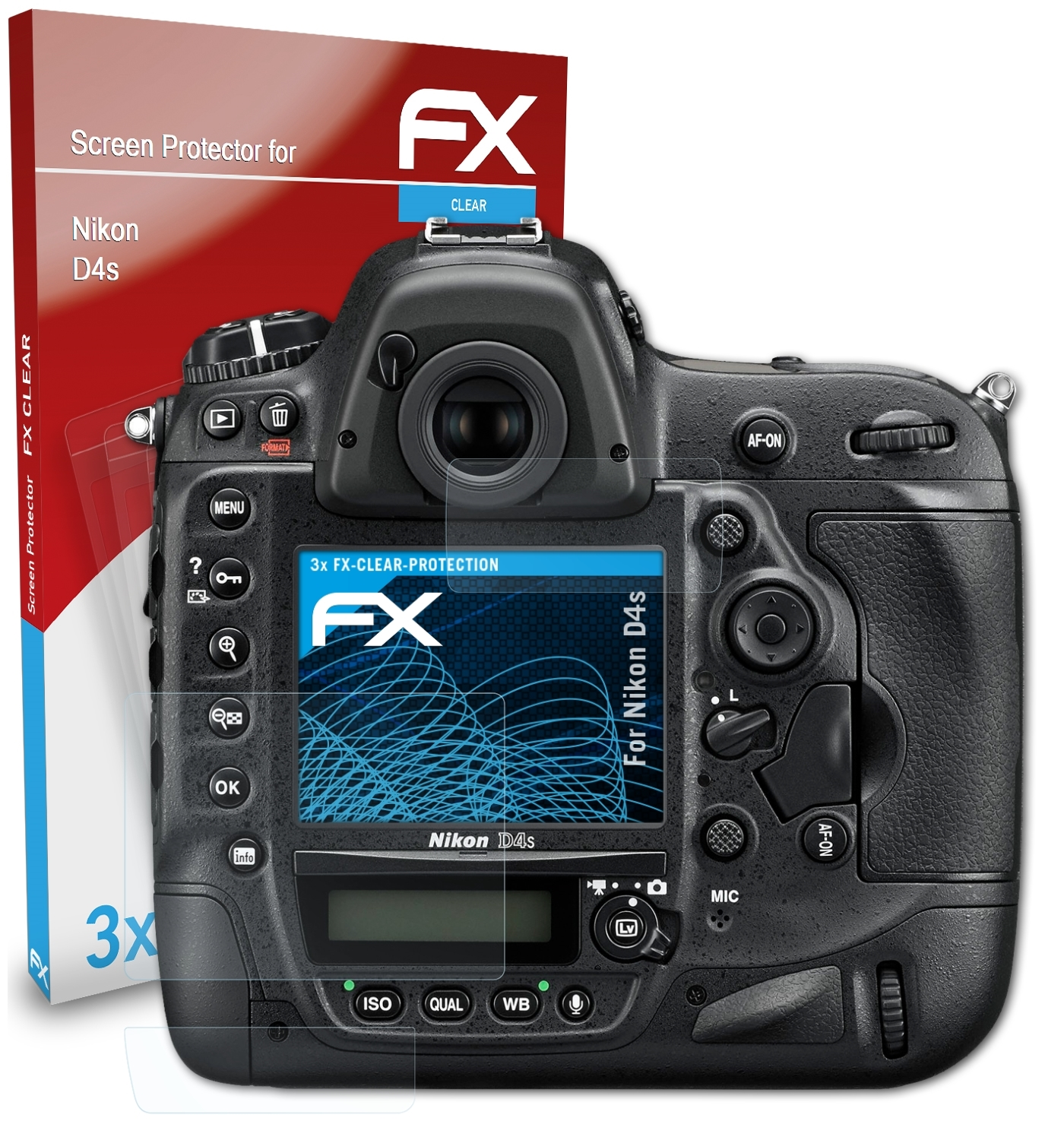 D4s) FX-Clear Nikon ATFOLIX 3x Displayschutz(für