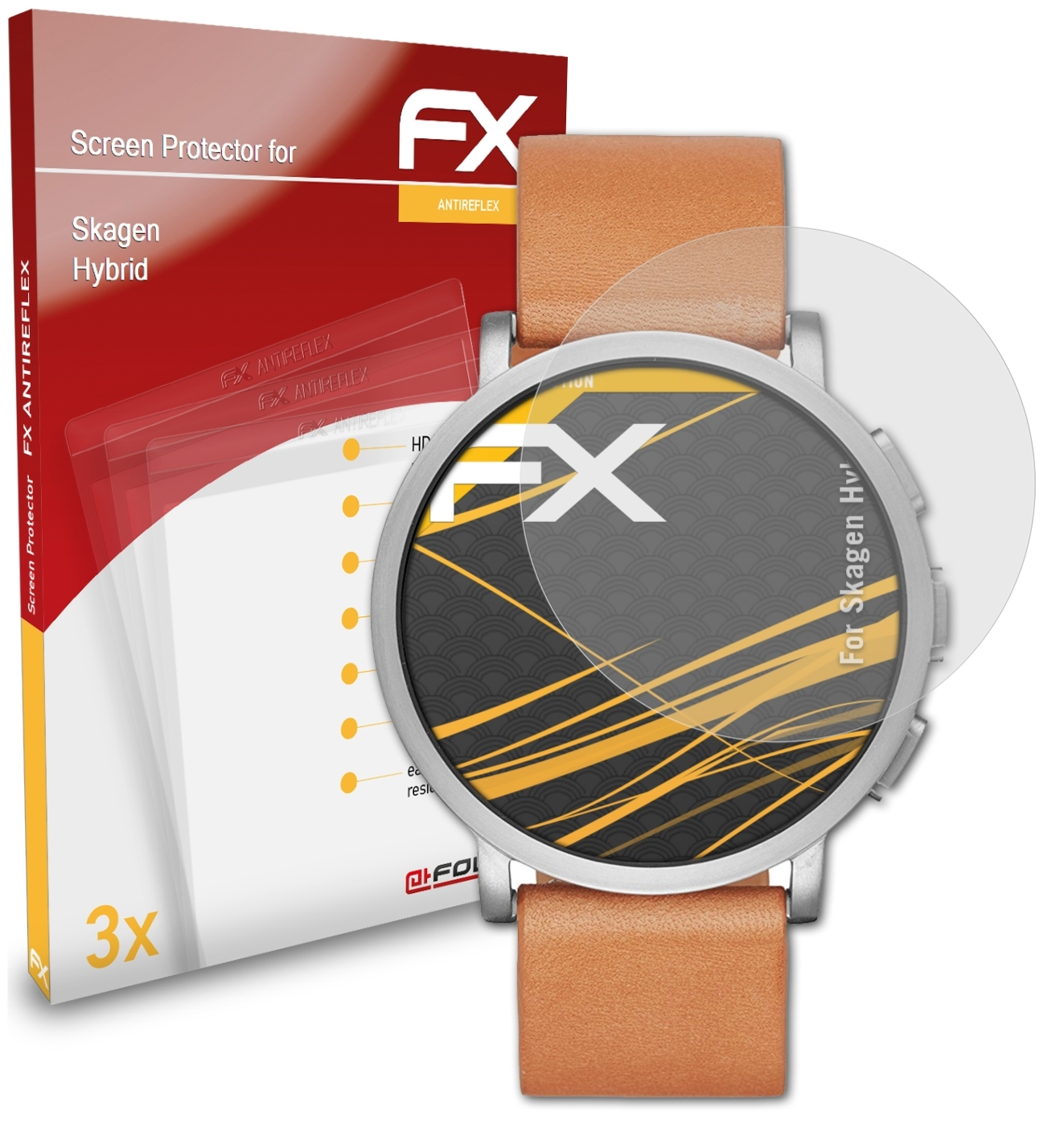 FX-Antireflex ATFOLIX Skagen 3x Hybrid) Displayschutz(für