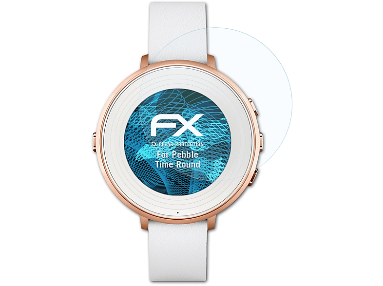 ATFOLIX 3x FX-Clear Displayschutz(für Pebble Time Round)