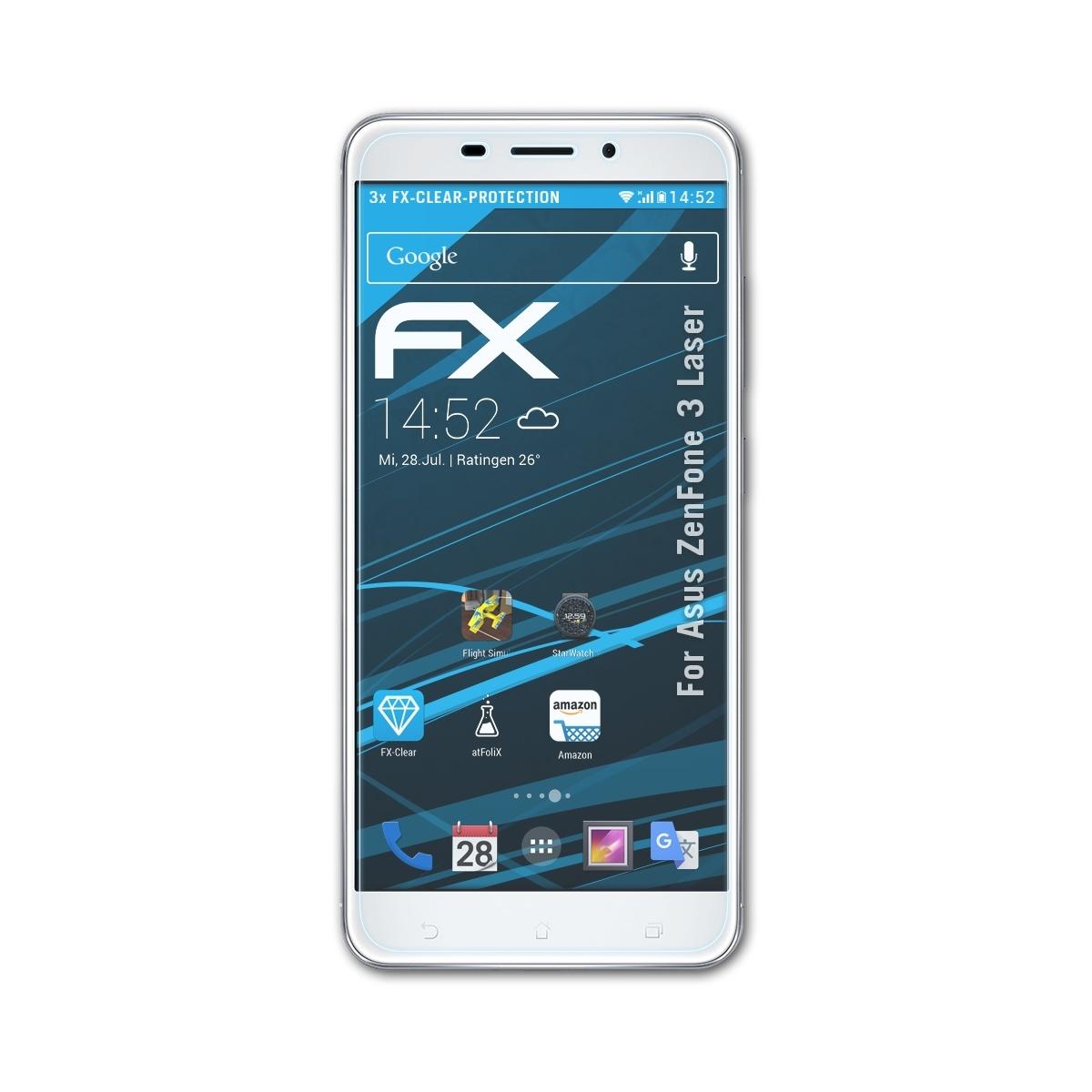 ATFOLIX 3x FX-Clear Displayschutz(für ZenFone Laser) 3 Asus