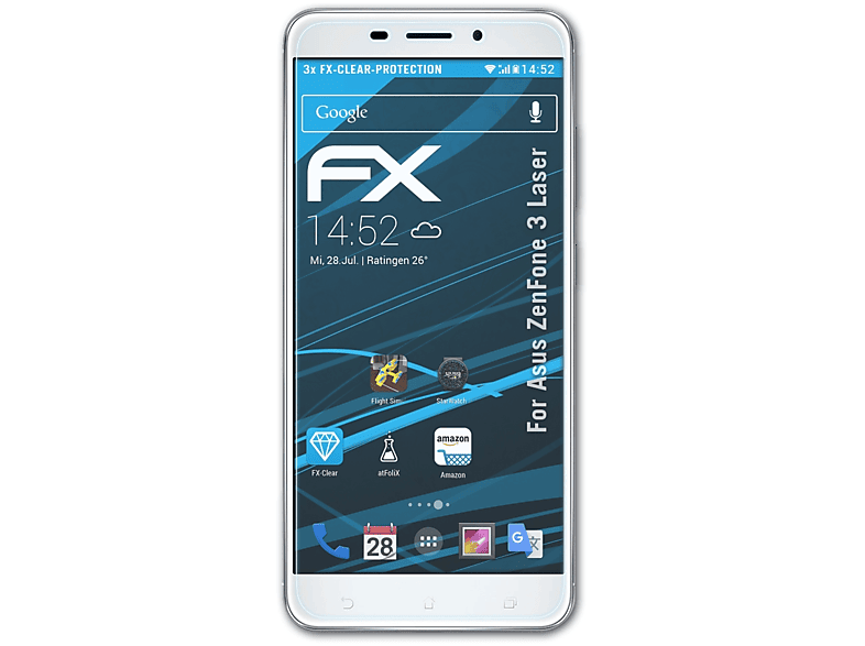FX-Clear Displayschutz(für ZenFone 3x 3 ATFOLIX Laser) Asus