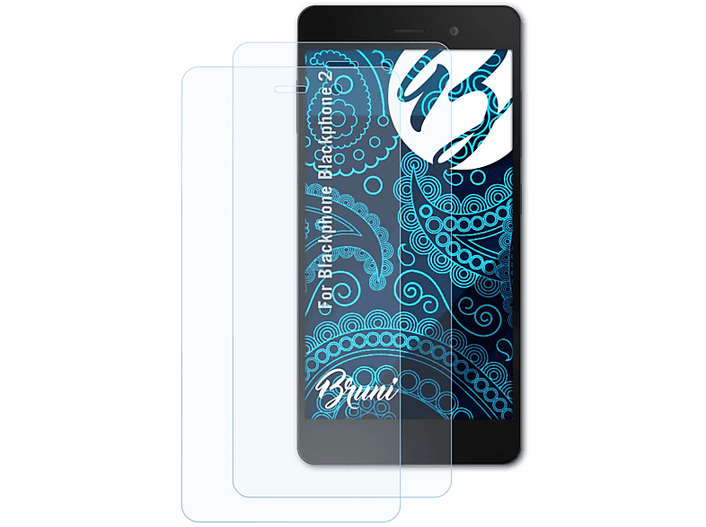 BRUNI 2x Basics-Clear Schutzfolie(für Blackphone Blackphone 2)