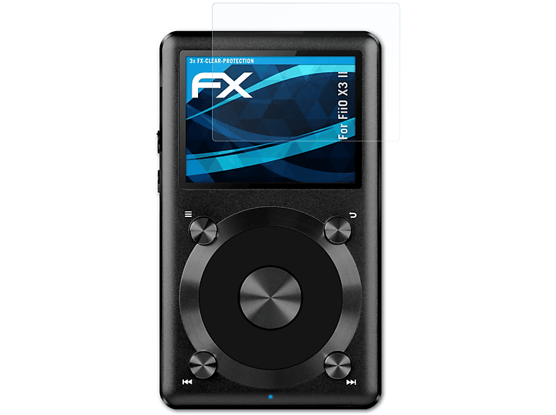 ATFOLIX 3x FX-Clear Displayschutz(für FiiO X3 II)