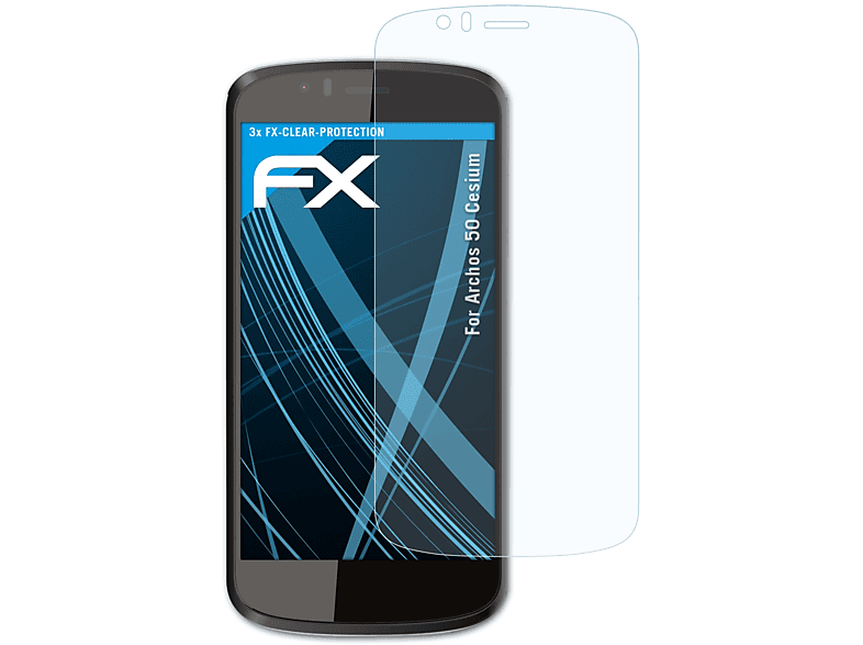 ATFOLIX 3x FX-Clear Displayschutz(für Archos 50 Cesium)