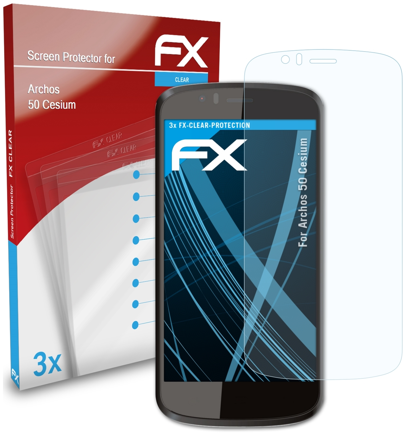 50 Cesium) FX-Clear Archos 3x Displayschutz(für ATFOLIX