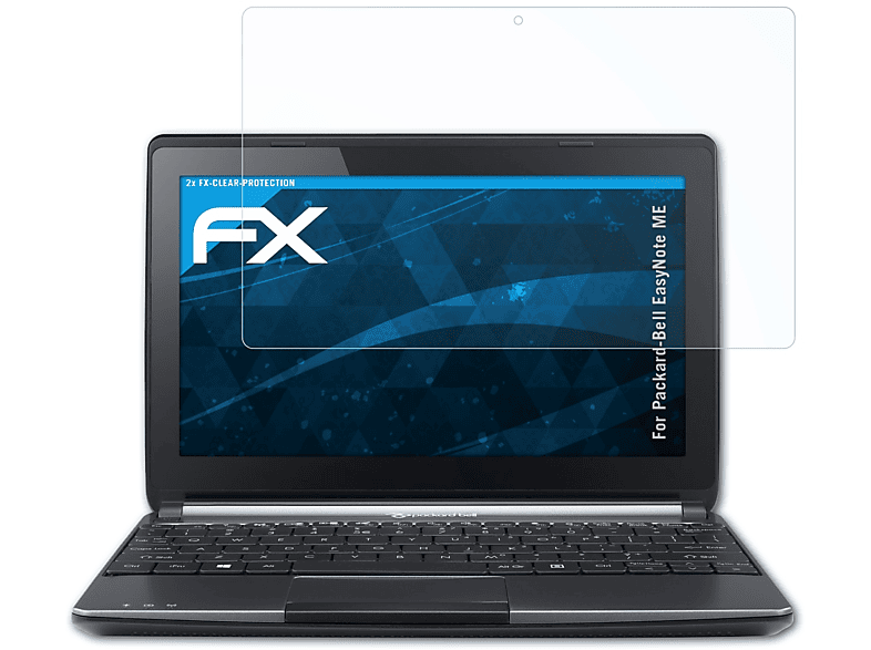 ATFOLIX 2x FX-Clear Displayschutz(für Packard-Bell EasyNote ME)