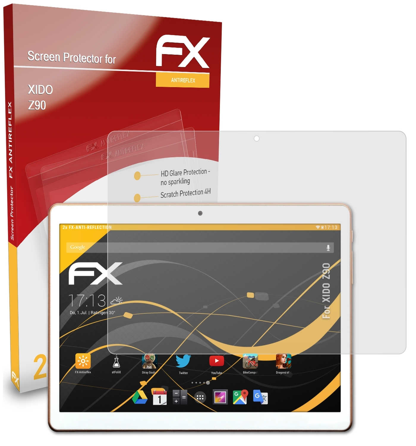 XIDO FX-Antireflex ATFOLIX Displayschutz(für Z90) 2x